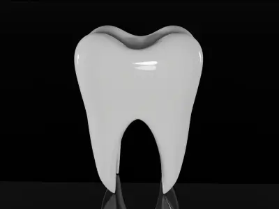 Tooth 3D model Low-poly 3D model