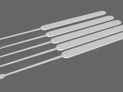 Lockpick Set Game Low-poly 3D model