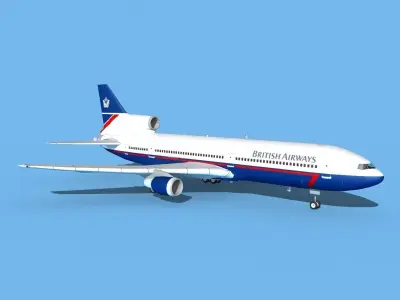Lockheed L-1011 British Airways 1 3D model