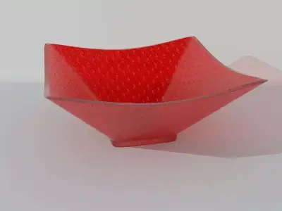 Glass Strawberry Bowl Free 3D model