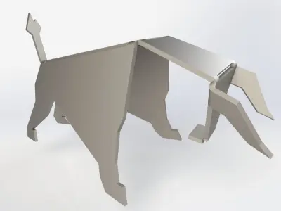 bull model from sheet metal 3D 3D model