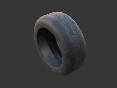 Dirty Old Tires Low-poly 3D model