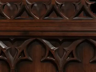 Gothic bed  Free low-poly 3D model