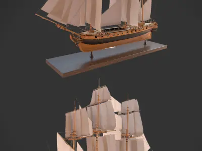 Sailing ship Katrin 3D model