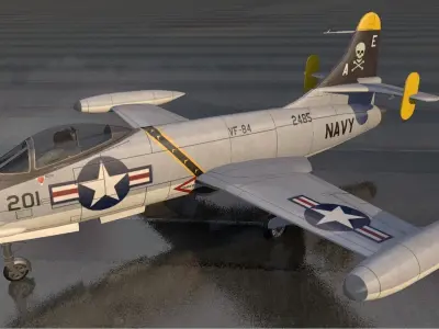 Chance Vought F6U-1 Pirate 3D model
