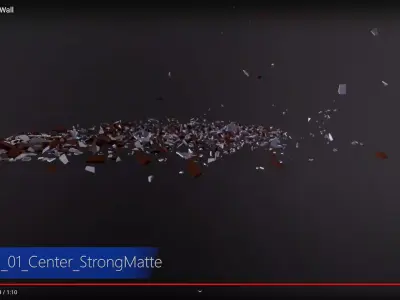 BrickWall 01 Center StrongMatte Low-poly 3D model