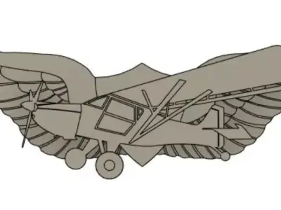 Bush Plane Badge 3D print model