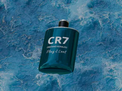 CR7 perfume in the ocean 3D model