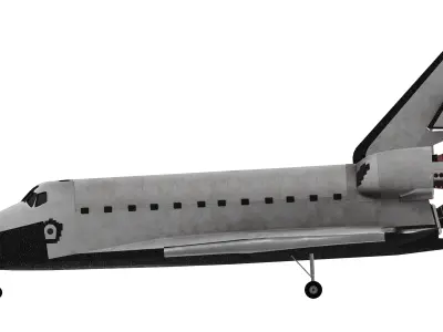 Space Shuttle Orbiter Detailed Rigged 3D Model for Simulations 3D model