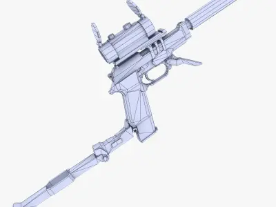 M93 Raffica modded Low-poly 3D model