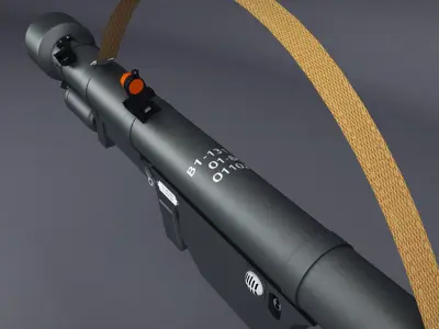 SA-7 Grail Rocket Launcher low poly Low-poly 3D model