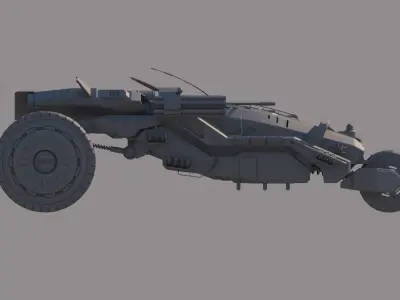 Sci-Fi Military Vehicle 3D model
