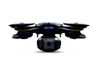 SciFi Hexacopter Drone Game Asset Low-poly 3D model