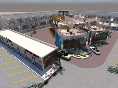 Modern Commercial Building -Aspire Project Exterior Design 3D model