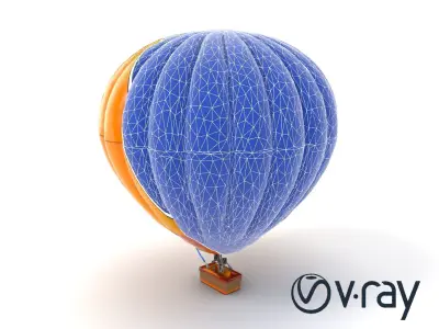 Double-Chambered Hot Air Balloon model pack Low-poly 3D model