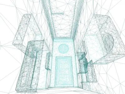 PRIVATE ROOM OF THE KING Low-poly 3D model