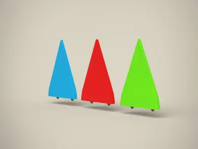 Cartoon plane Low-poly 3D model