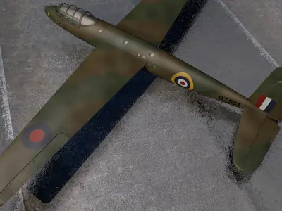 General Aircraft GAL-48 Hotspur 3D model