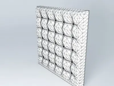 Mattress wall panel with holes Free 3D model