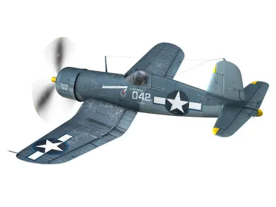 Vought F4U-1A - 042 3D model