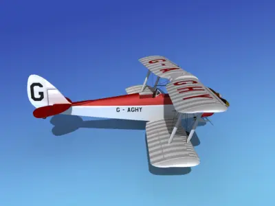 Dehavilland DH82 Tiger Moth V15 3D model