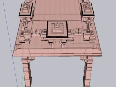 indian jodhpuri stone chatri  Low-poly 3D model