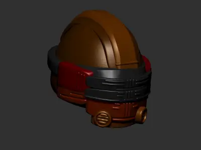 helmet high poly sculpt 3d printable ver 7 3D model 3D model