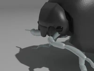 Pillbug or Rolleypolley Low-poly 3D model