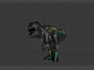 T-Rex Rigged And Animated Low-poly 3D model