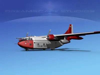 Fairchild C-123K Provider V06 3D model