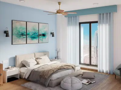 Bedroom Scene Free 3D model