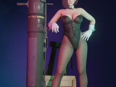 Bunny Bomber figure Free 3D model