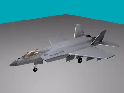 KAI KF21 Boramae Low-poly 3D model