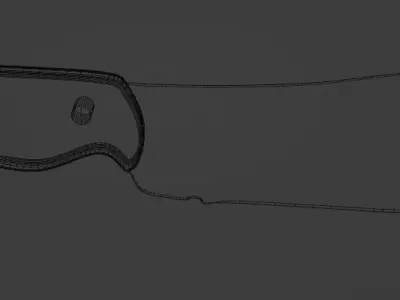 Low Poly Hunting Knife Low-poly 3D model
