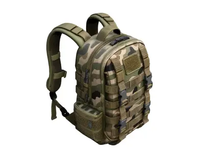 Military Tactical Backpack Outdoor Combat Gear Bag 06 3D model