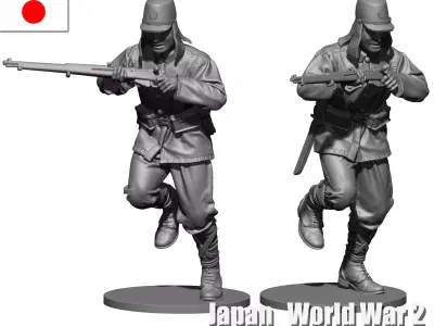 Japan soldier ww2 3D print model