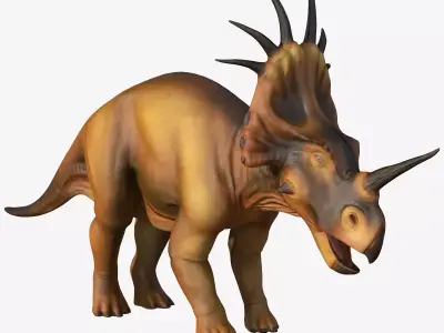Styracosaurus dinosaur Low-poly 3D model