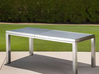 Furniture outdoor metal table Low-poly 3D model