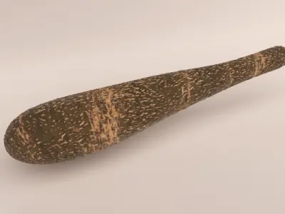 Stick club weapon Low-poly 3D model