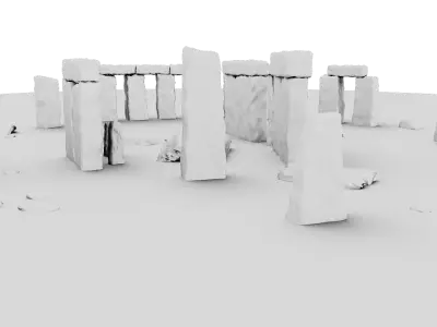 stone henge vray scene 3D model