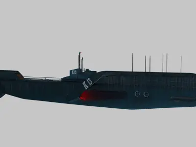 Military submarine 3D model