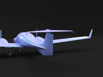 Small white plane 3D model