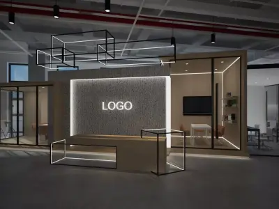 Startup Company Office Set 3D model