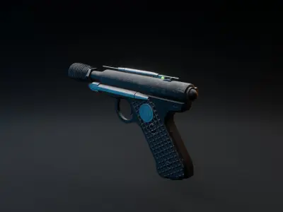 StarWars DT-12 heavy blaster Low-poly 3D model
