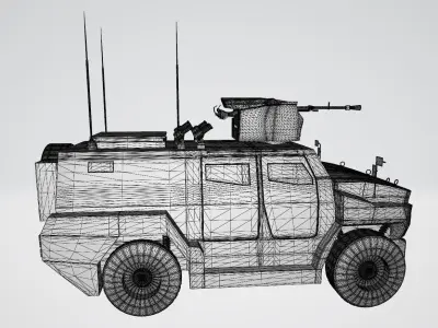 Pusat Tactical Wheeled Armored Vehicle Bundle Pack 3D model