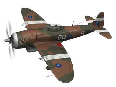 Republic P-47D Thunderbolt MK II - Jungle Queen 3D model