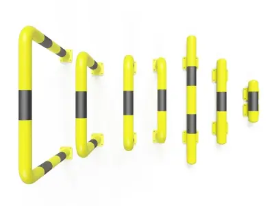 Industrial Steel Barrier 3D model