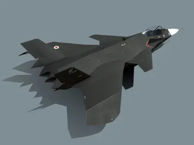 Qaher F-313 iranian stealth fighter Low-poly 3D model
