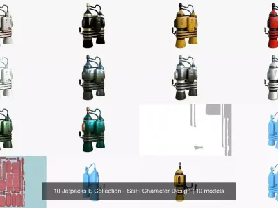 10 Jetpacks E Collection - SciFi Character Design 