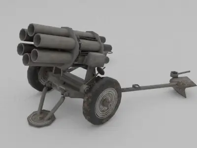 15 Cm Nebelwerfer 41 Rocket artillery Low-poly 3D model